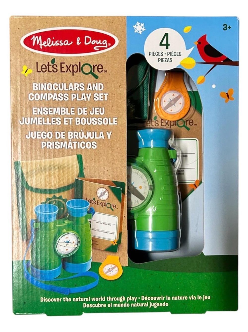 Melissa & Doug Green and Blue Binoculars with Compass Play Set
